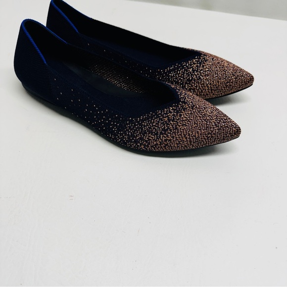 Rothy's Women's rose gold sparkly midnight metallic & navy ombre size 9. - Picture 5 of 8